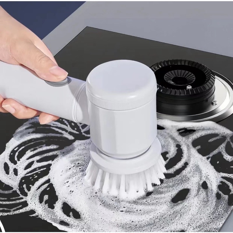 Escova Elétrica de Limpeza 5 em 1 Sem Fio Limpador Multiuso Prático Para Cozinha , Banheiro