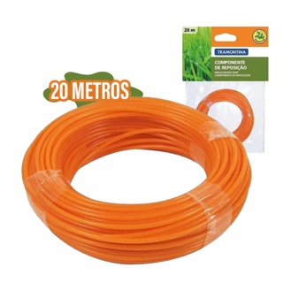 Fio De Nylon Para Roçadeira Cortador Aparador De Grama 1.8mm 20 Metros Tramontina
