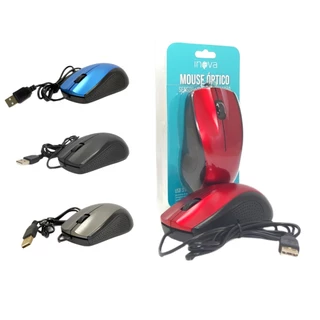 Mouse Óptico Com Fio Inova Mou-8606 Usb 3.0 Plugar E Usar