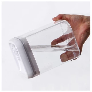 Pote Hermético Acrílico Tampa Com Trava Quadrado 550ml