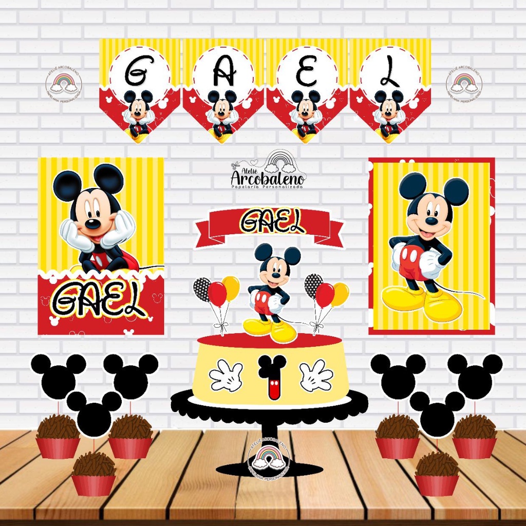 Kit Festa Fácil Mickey - Decoração Aniversário