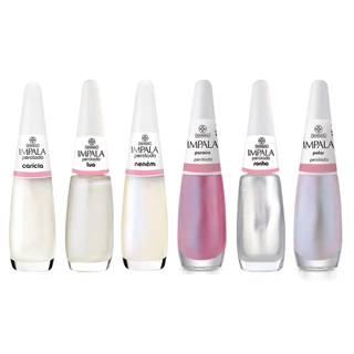 Kit Esmalte Impala Francesinha Cintilantes C/6