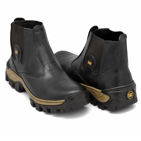 Botina Botinha Caterpillar Masculina De Couro Impermeável Antiderrapante Reforçado Promoção Barato