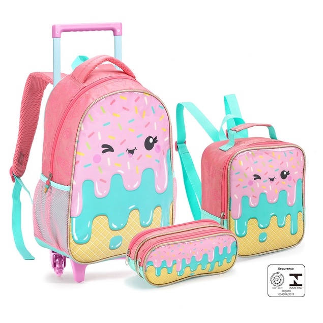 Kit Mochila Escolar Estojo Lancheira C/pop it Meninos B-Blox Kit6303