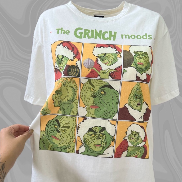 Camiseta Grinch Moods Escolha A Cor Shopee Brasil