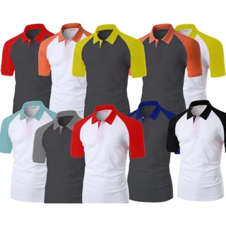 Camisa Polo raglan masculina Poliéster