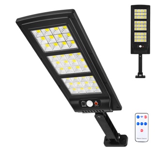 Luminária Led Solar Poste Rua Parede Sensor 180 Led Controle 300w incandescente