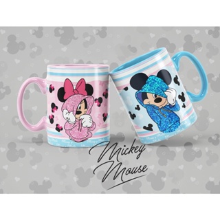 Caneca de Porcelana Mickey e Minnie Mouse