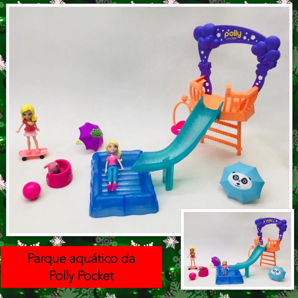 Conjunto e Boneca - Polly Pocket - Parque Aquático de Esportes