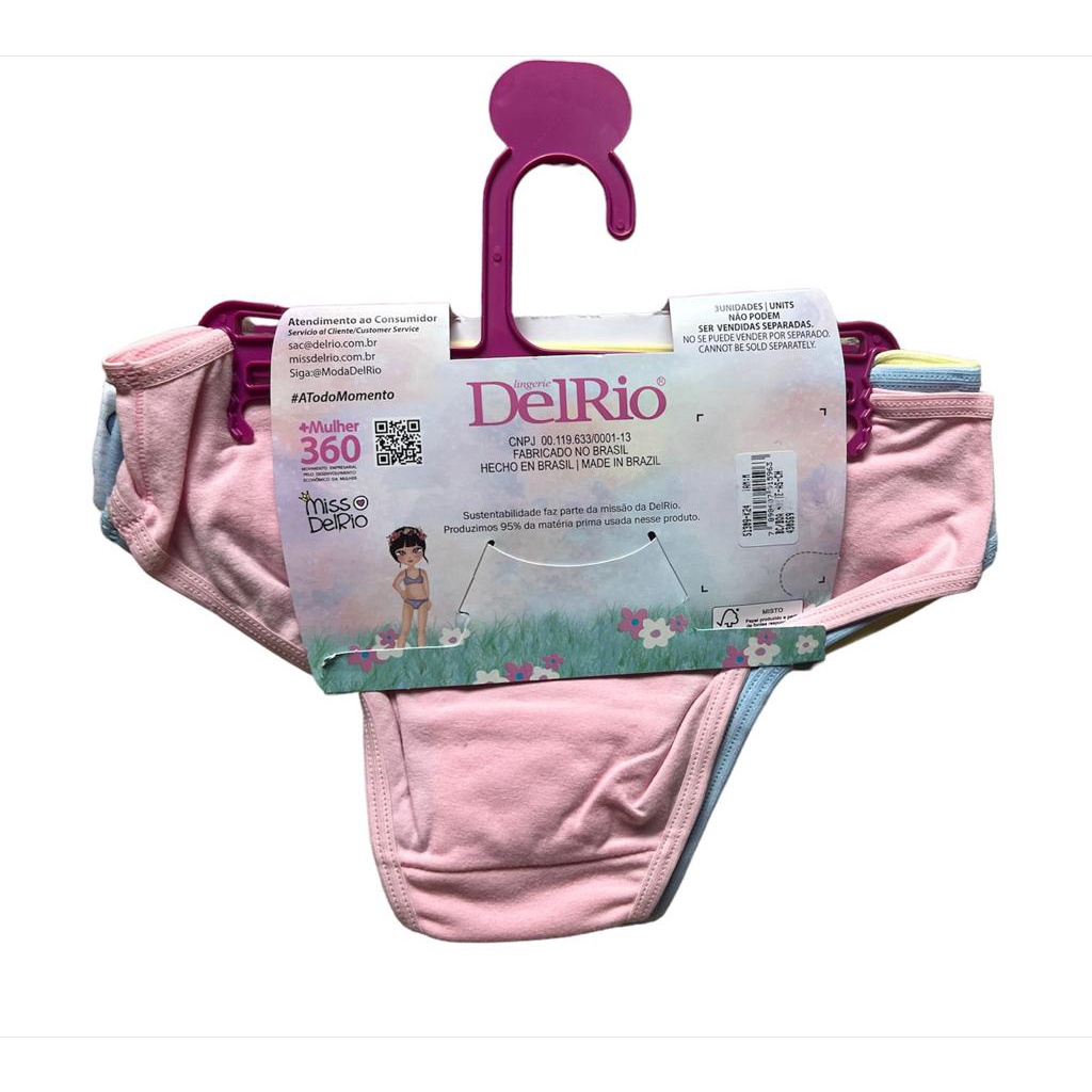 Kit 3 calcinhas Miss Del Rio TM Variados | Shopee Brasil