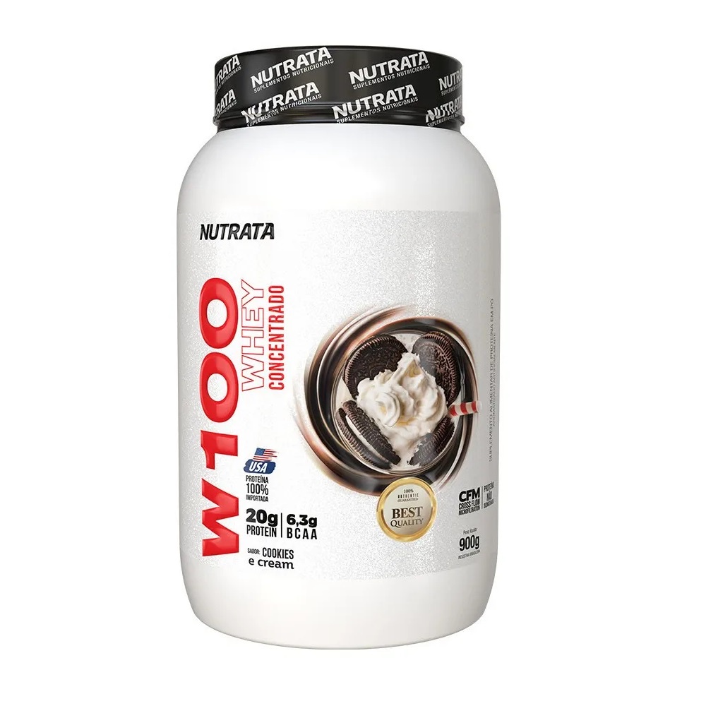 Whey Protein W100 Cookies Cream – Nutrata 900g