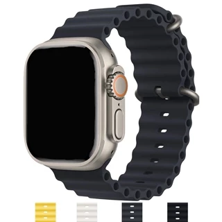 Pulseira Oceano Silicone Para Apple Watch e Iwo 38mm 40mm 41mm 42mm 44mm 45mm 49mm Ultra serie 8