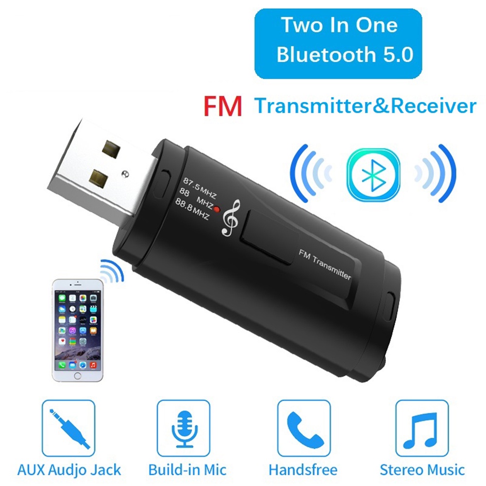 Adaptador Usb Transmissor Fm Receptor Bluetooth Shopee Brasil