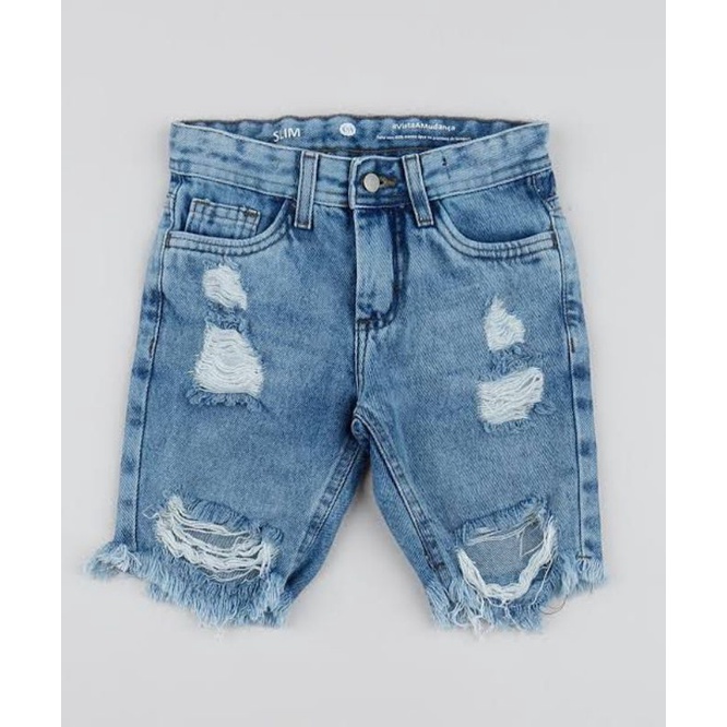 Bermuda jeans 2024 infanto juvenil