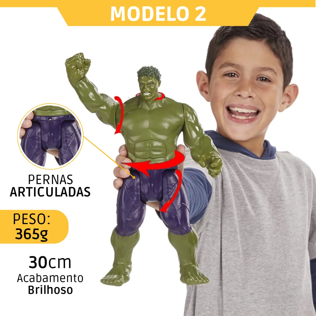 Boneco Hulk Brinquedo Articulado Grande Bonecos Marvel Vingadores ...