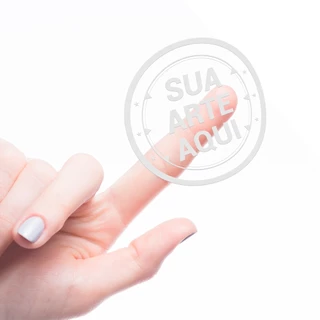 Etiqueta Adesiva Personalizada em Vinil Transparente com Impressão Branca UV
