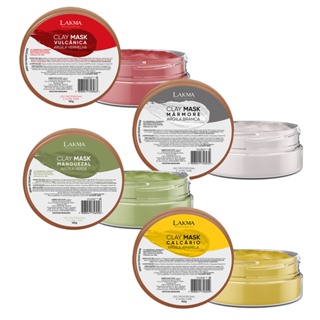 Kit Clay Mask Terras do Brasil: Máscara Facial Argila Lakma 4x150g