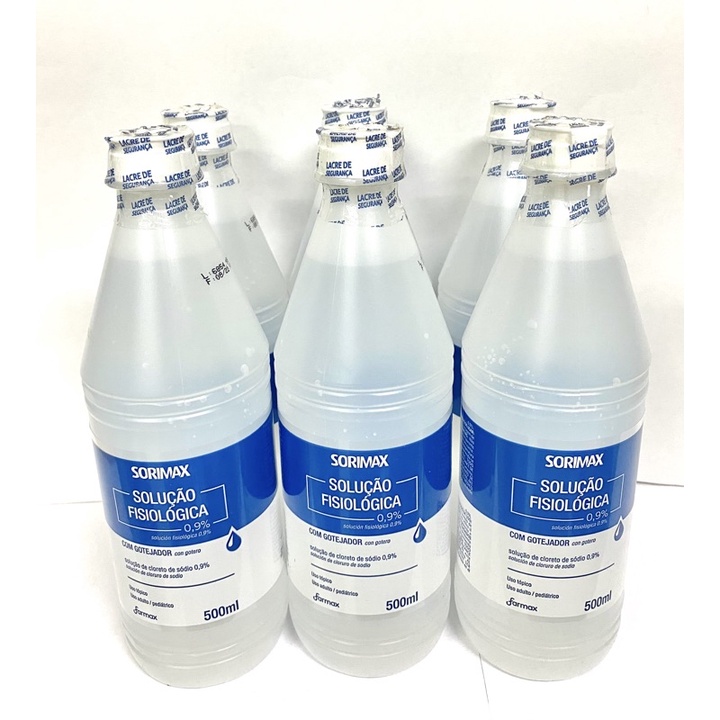 Solução Fisiológico 6x500ml Farmax 0,9% Inalação Hidratação Soro