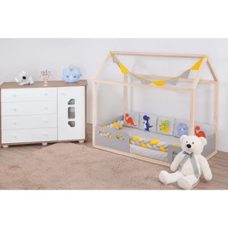 Kit De Montessoriano Solteiro Dinossauro Cinza