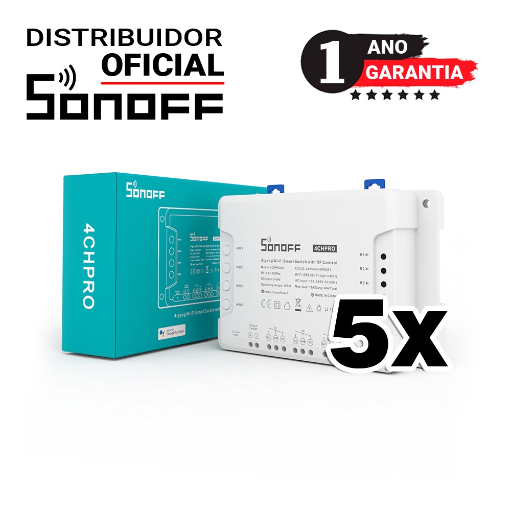 Kit com 5 unidade Sonoff 4CH PRO R3