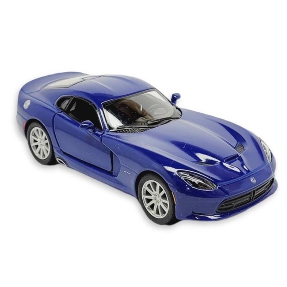 Miniatura Dodge Viper SRT GTS 2013 Kinsmart 1:36 Metal e Fricção Azul