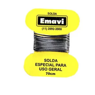 Estanho de solda cartela 70cm emavi