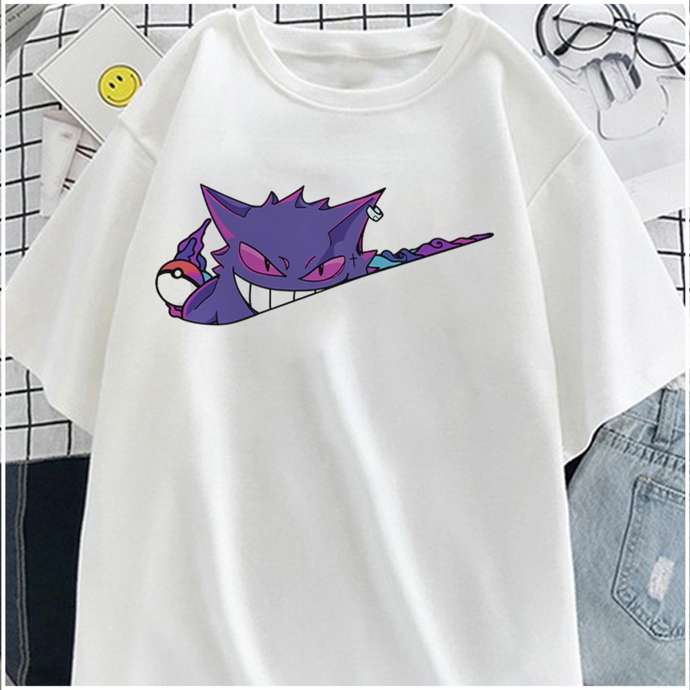 Camiseta Algodão Basica Pokebola Anime Pokemon Gengar Roxo