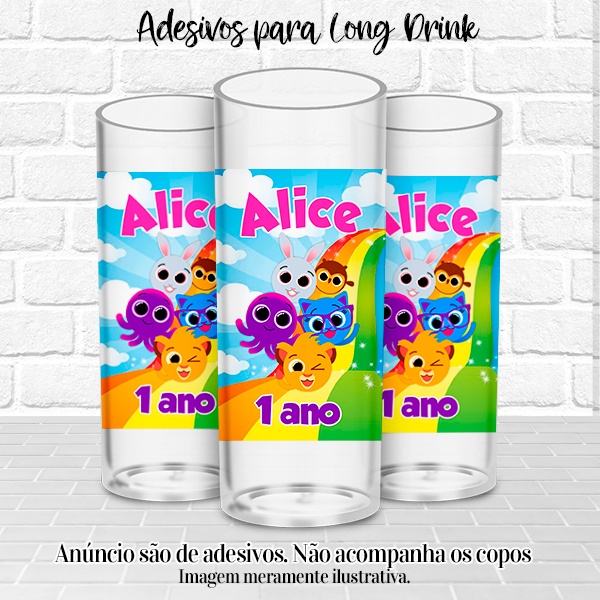 10 Adesivos personalizados para Copo Long Drink Bolofofos | Shopee Brasil