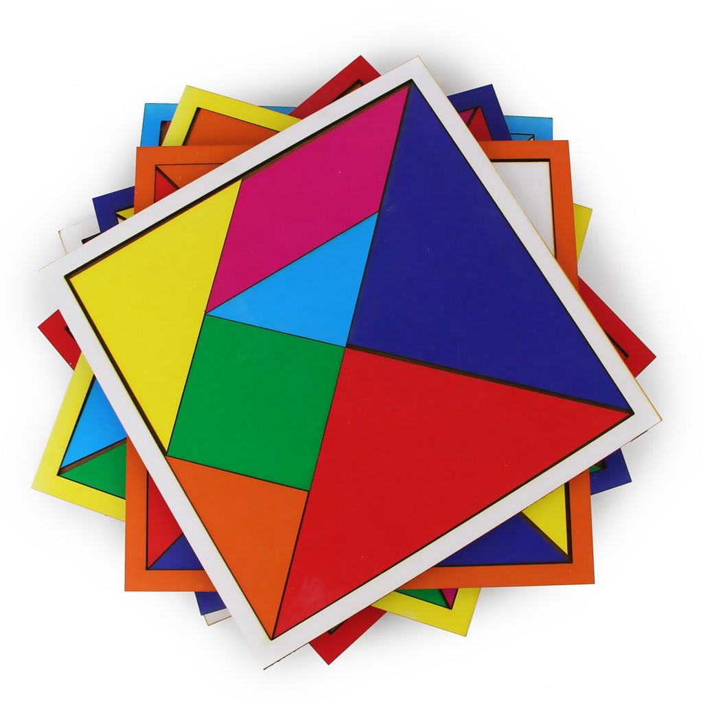 Quebra-cabeça hexagonal tangram, brinquedos de quebra-cabeça de