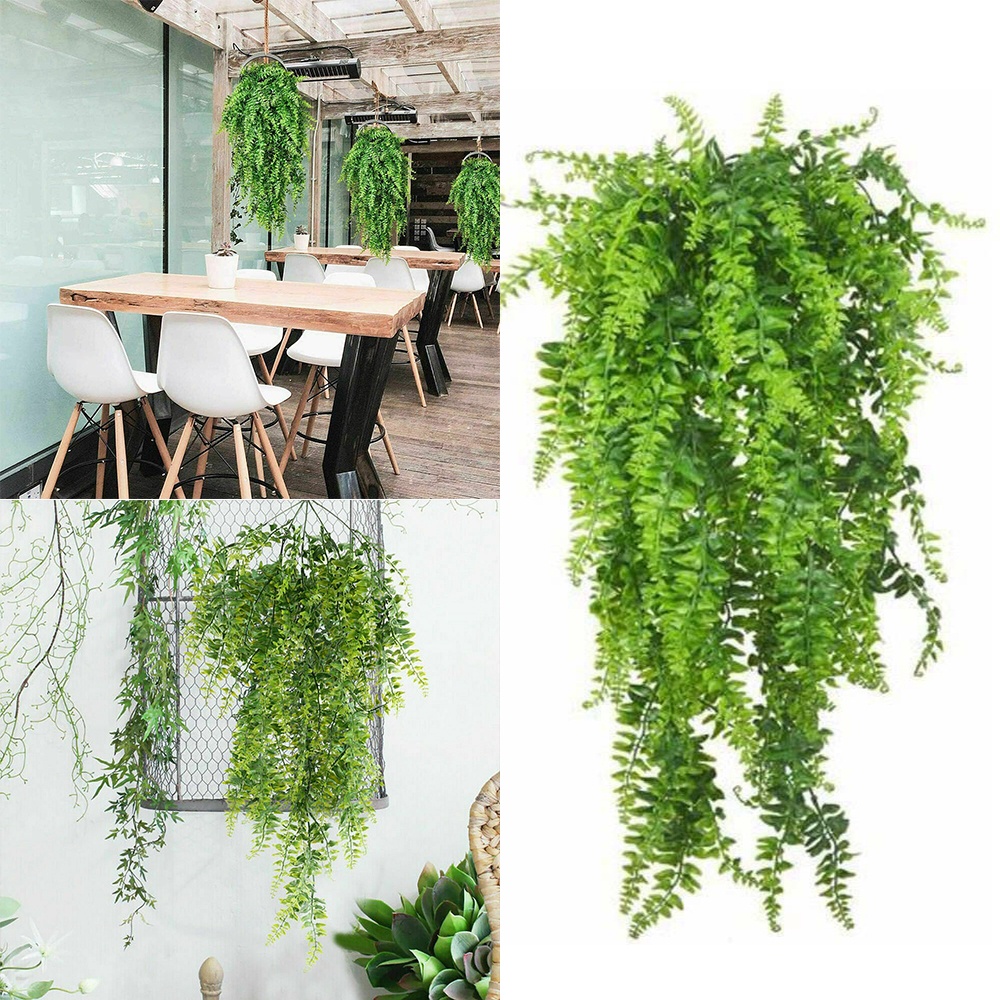 Planta Samambaia Pendurada Verde Artificial Parede Varanda P/ Decoração Casamento, Arranjos, Decorar Festas mato e planta verde