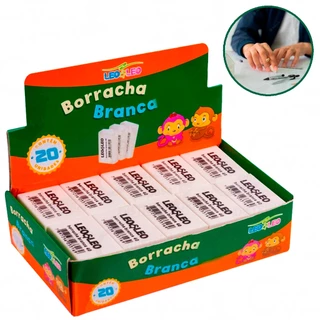 Caixa Com 20 Borrachas Escolar Brancas Macia Apagador Para Uso Geral Escola Trabalho Crianças Adulto Caixa Com 20 Borrachas Escolar Brancas Macia Apagador Para Uso Geral Escola Trabalho Crianças Adulto