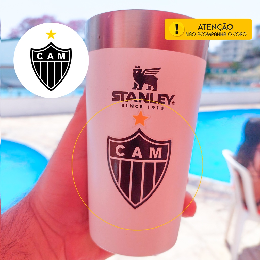Adesivo Vinil Galo Atlético mineiro Para Copos Stanley
