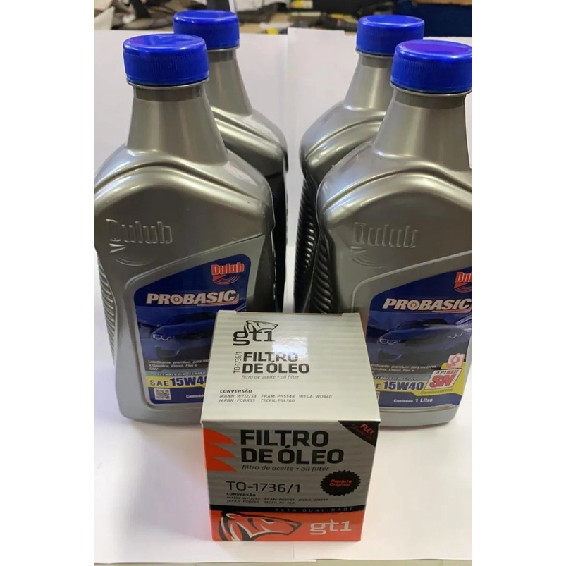 Kit Troca De Óleo + Filtro De Óleo Psl560 Gol Motor At | Shopee Brasil