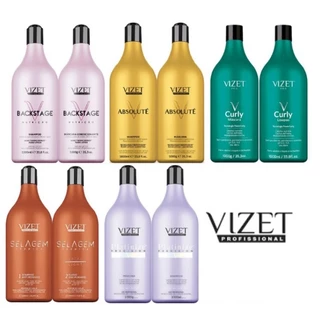 Kit mascara + shampoo vizet 900ml escolha o seu