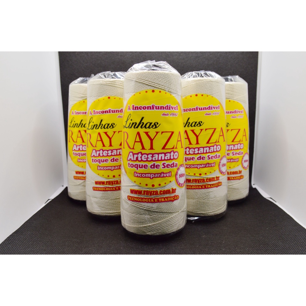 Linhas Rayza Artesanato 98038 Marfim Pack 5 Un. | Shopee Brasil