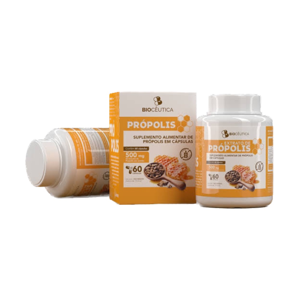 Própolis Suplemento Alimentar 60 cápsulas Biocêutica . Shopee Brasil