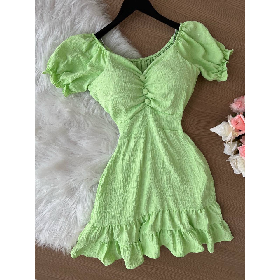 Vestido verde best sale claro curto