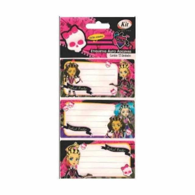 ETIQUETA CADERNO RADICAL MONSTER C/12UN (12 ETIQUETAS) - MARCA KIT ...