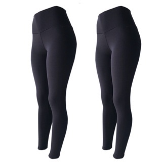 Kit 2 Calças Legging Lupo Sport Original Feminina Academia Leguin Legues  Fitness Levanta Bumbum - Preto Fosco