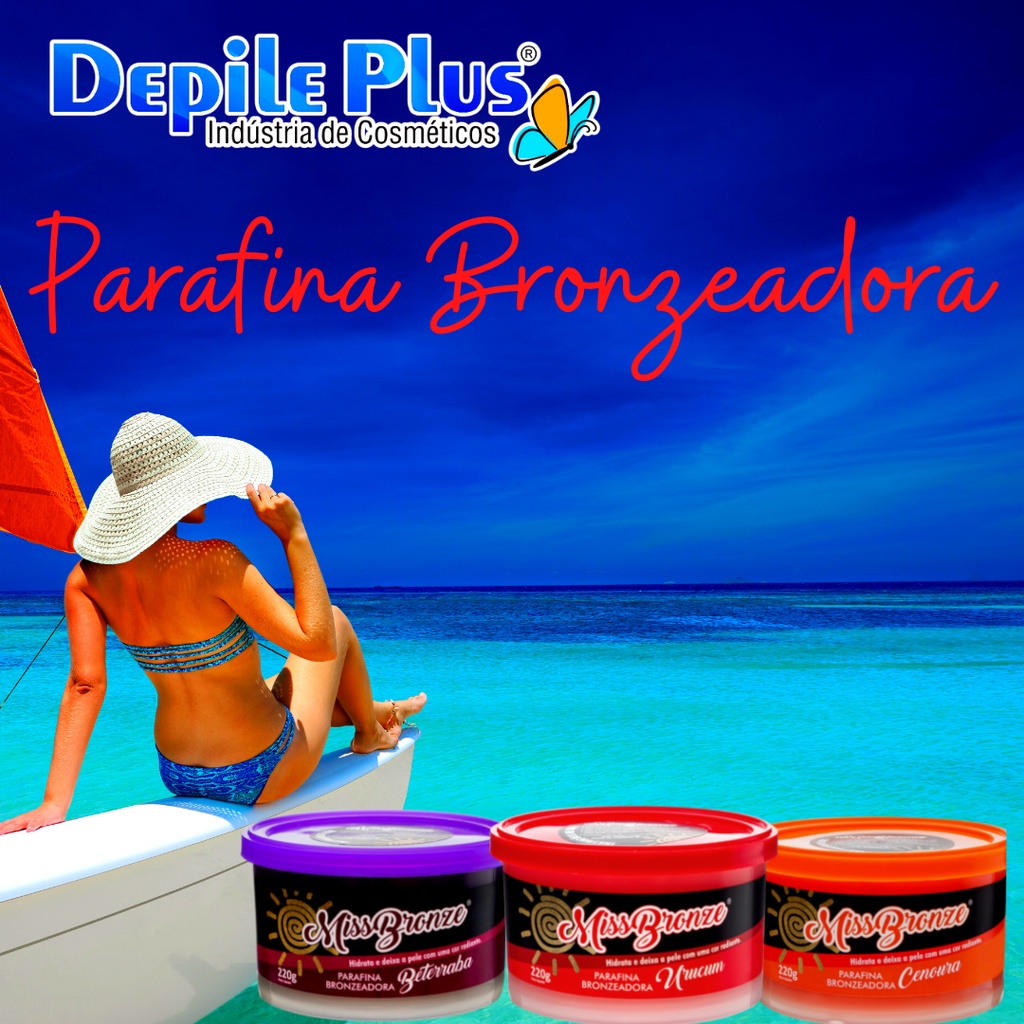 Bronze perfeito Parafina Bronzeadora Miss Bronze Cenoura 200g