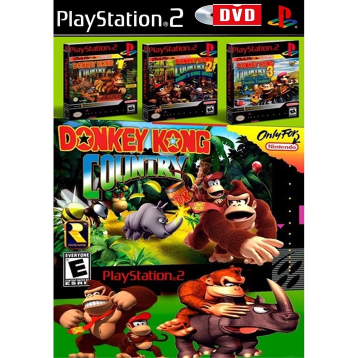 Donkey Kong Country Trilogy de Super Nintendo para P S 2 - Jogo testado antes do envio