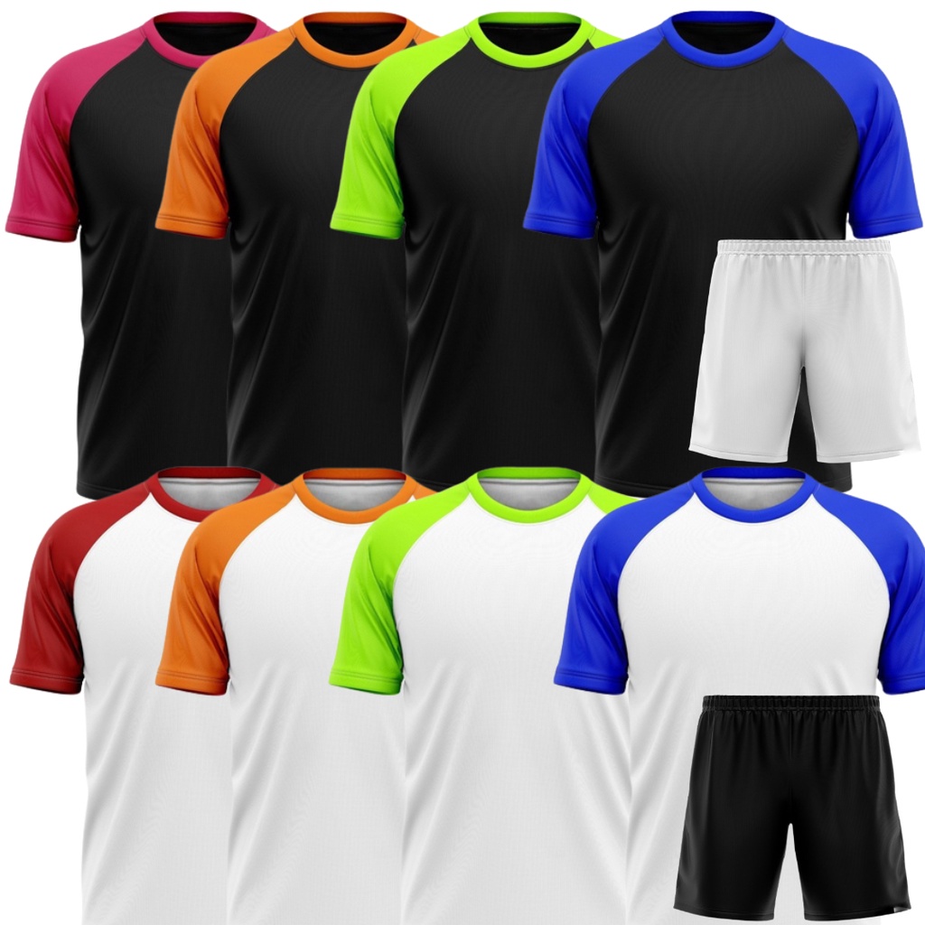 Kit Uniforme Conjunto Futsal Futebol Campo Camisa Shorts Bermuda Time ...