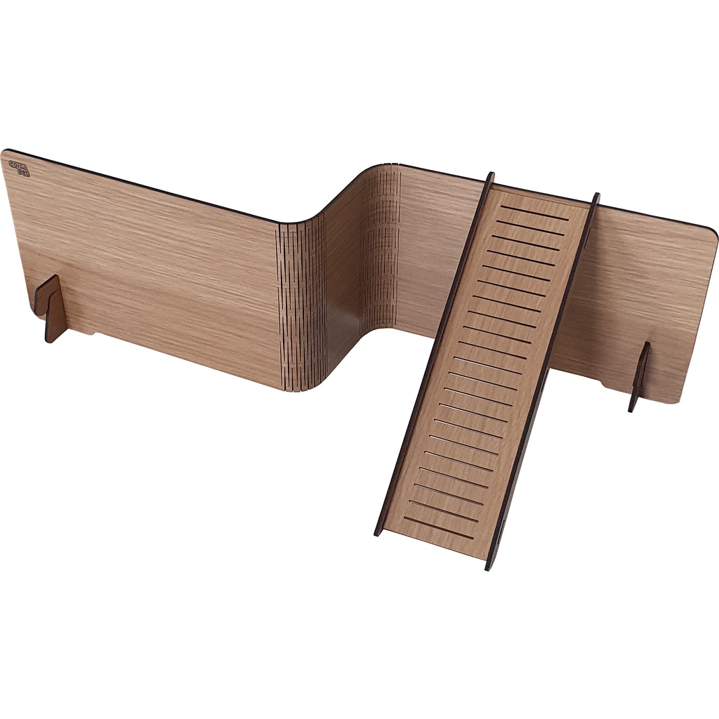 Divisória Muro Contenção Médio com Escada para Terrário para Roedores Hamster Gerbil Topolino