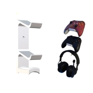 Suporte De Parede P/ 2 Controle Xbox One, Ps4, Ps3 + Headset 1Unidade