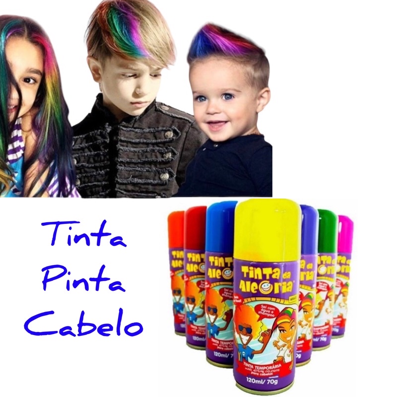 Tinta Spray Temporparia Para Cabelo Cor Vermleho 120ml