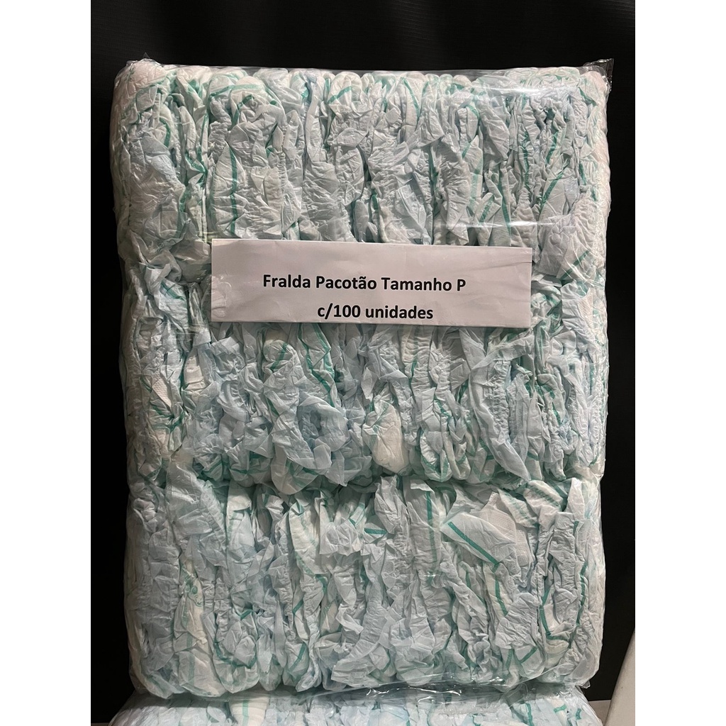 Fralda Pacotão tamanho P - 100 unidades (estampas variadas)