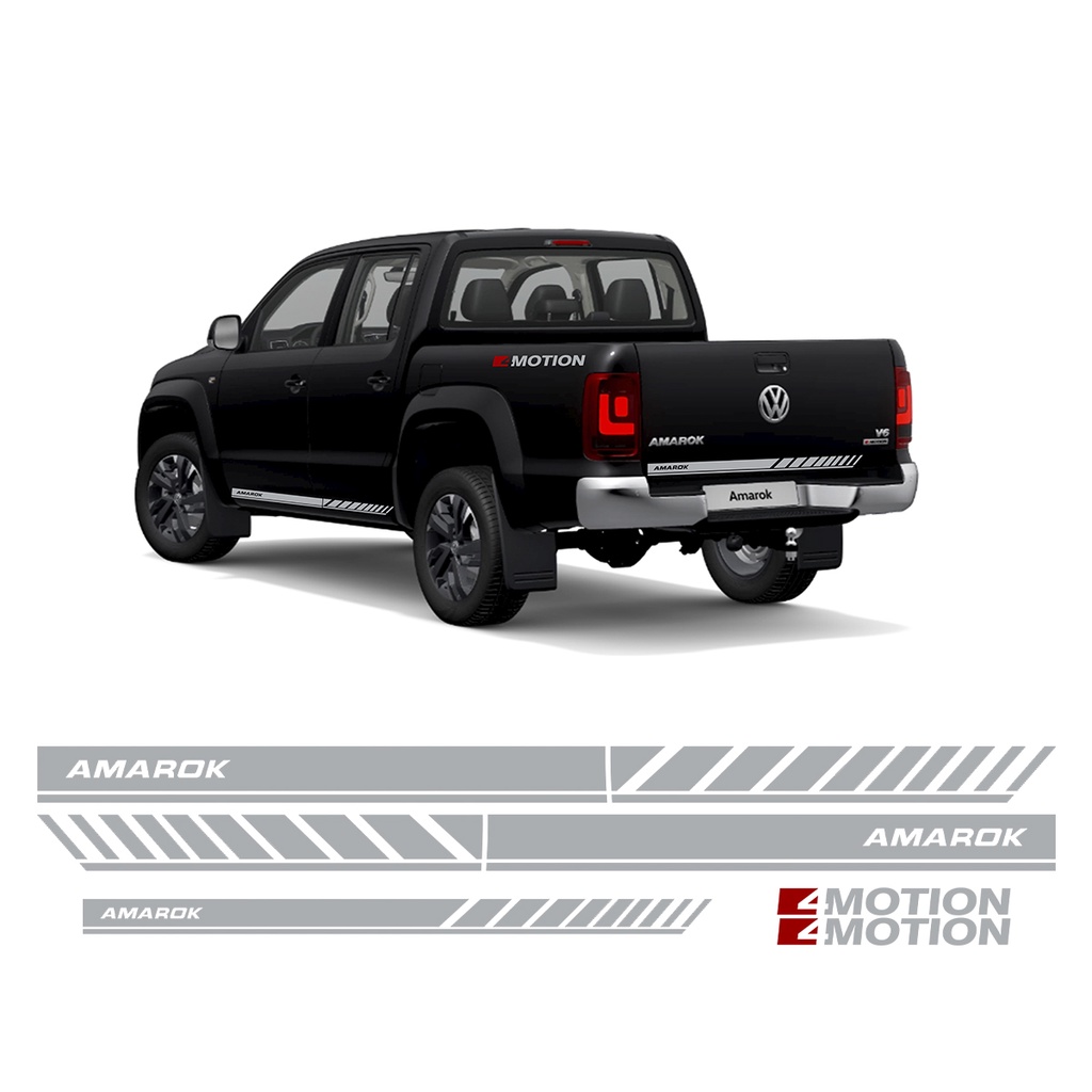 Kit Adesivo Faixa Lateral Traseira Vw Amarok Motion Branco Shopee Brasil