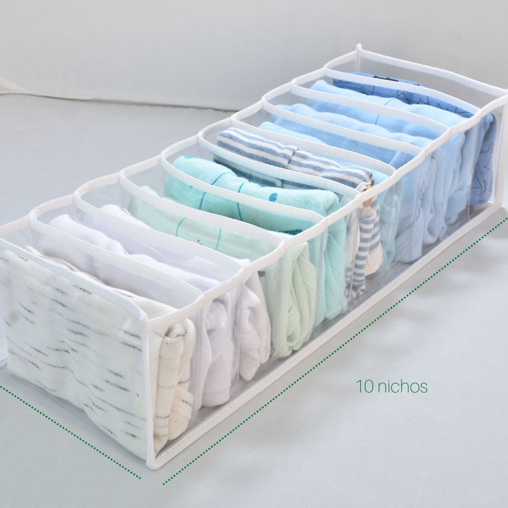 Organizador com divisórias (40x15x10) - Baby, Roupas de Bebê, Cueca ...