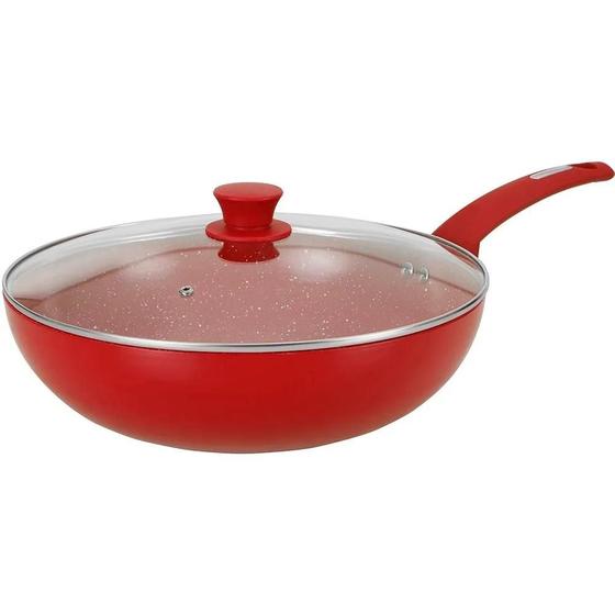 Frigideira Wok Dreamcook Antiaderente 32cm Com Tampa