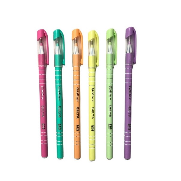 KIT com 6 unid Caneta Esferográfica Perfumada Delta Smell Tons pastéis 1.0MM - Goller